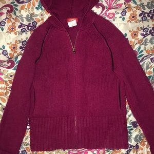 Esprit pink hooded zip down sweater